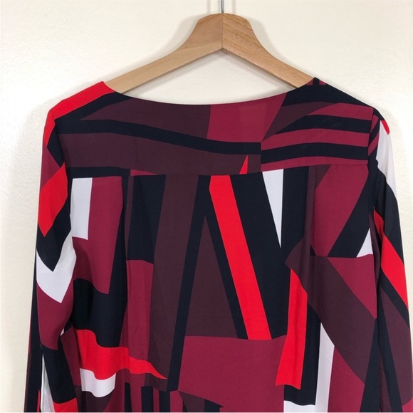 NWOT loft multi color slit sleeve blouse size small - Picture 7 of 11